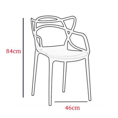 Stackable Plastic Dining Chair Durable Waterproof Kitchen Living Indoor Outdoor Furniture