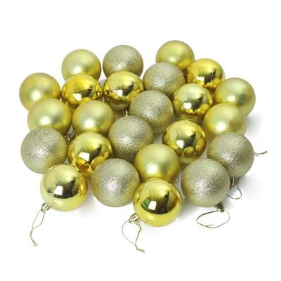 Yatai Christmas Ball Ornaments For Xmas With Hanging Loop - Gold
