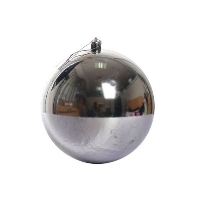 Christmas Ball Ornaments For Xmas With Hanging Loop - Silver