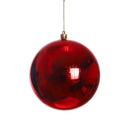 Christmas Ball Ornaments For Xmas With Hanging Loop - Red