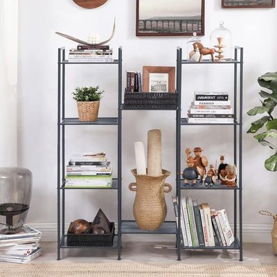 Songmics 5-Tier Steel Storage Rack With Adjustable Shelf for Kitchen, Bathroom And Living Room - Black  by Mahmayi