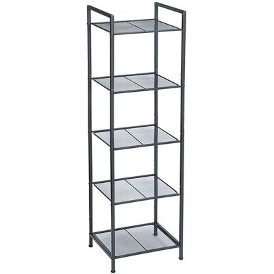 Songmics 5-Tier Steel Storage Rack With Adjustable Shelf for Kitchen, Bathroom And Living Room - Black  by Mahmayi