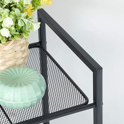 Songmics 3-Tier Steel Storage Rack for Kitchen, Bathroom And Living Room - Black by Mahmayi