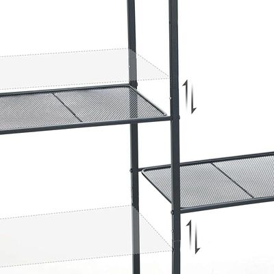 Songmics 3-Tier Steel Storage Rack for Kitchen, Bathroom And Living Room - Black by Mahmayi