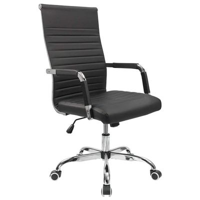 Soft Cushion PU Ergonomic Chair - Black