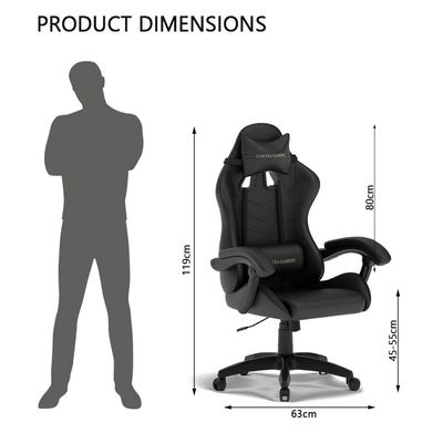 Mahmayi Black HYG-01 Gaming Chair for Home Study & Gaming with High Resilience Cushion Ergonomically Designed, Finest Reclining Feature