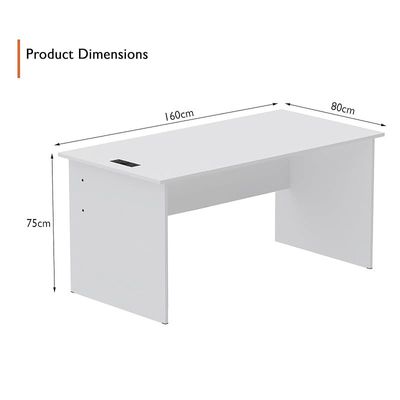 Writing Table With Desktop Socket And USB AC Port - White