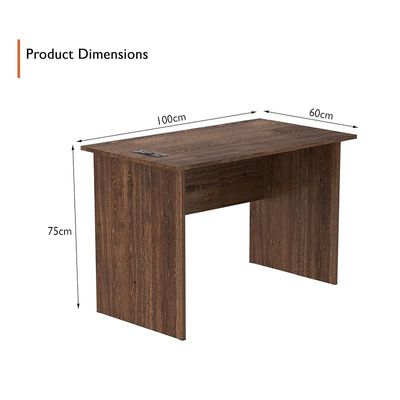 Writing Table With Desktop Socket And USB AC Port - Brown