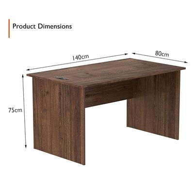 Writing Table With Desktop Socket And USB AC Port - Brown