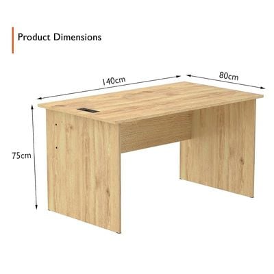 Writing Table With Desktop Socket And USB AC Port - Oak