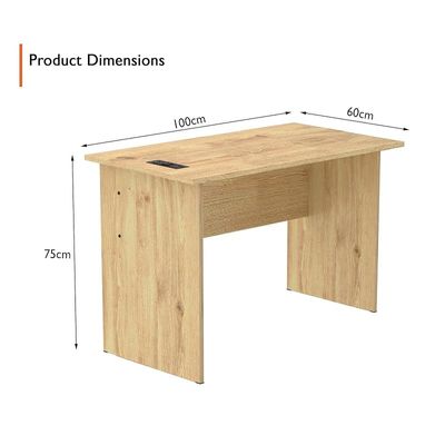 Writing Table With Desktop Socket And USB AC Port - Oak