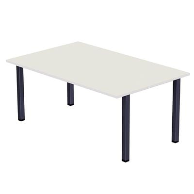 Mahmayi Dec 72 BLK Modern Wooden Dining Table U-Leg, 4-Seater for Kitchen & Dining, Living Room Furniture - 120cm, Premium White Finish - Stylish Home Decor & Family Dining Ensemble