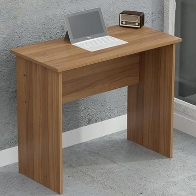 Mahmayi Modern MP1 Study Table 90x45 Plain Desk, Executive Desk, Computer Workstation Natural Dijon Walnut Ideal for Office, Home, Meeting Room