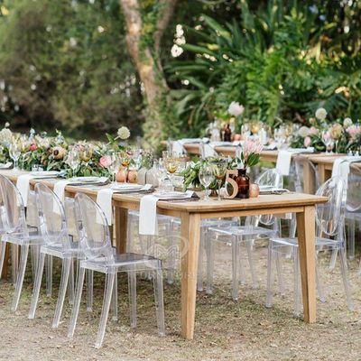 Decoration Acrylic Modern Dining Chair Polycarbonate Transparent Indoor Outdoor Office Restaurant Chairs