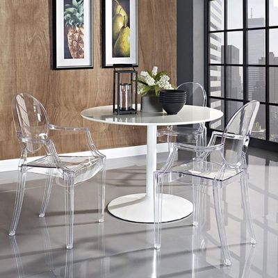 Decoration Acrylic Modern Dining Armchair Polycarbonate Transparent Indoor Outdoor Office Restaurant Chairs