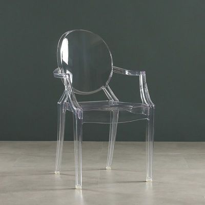 Decoration Acrylic Modern Dining Armchair Polycarbonate Transparent Indoor Outdoor Office Restaurant Chairs