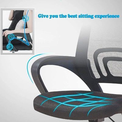  Ergonomic Computer Desk Chair For Office &Amp; Gaming With Back &Amp; Lumbar Support Colour Black - Model -Gdf-7825.