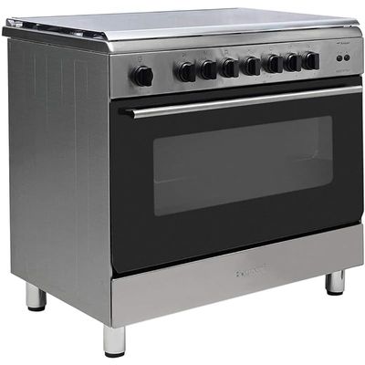 Bompani 90X60cm Free Standing 5 Gas Burners Cooker Stainless Steel Model ESSENTIAL90GG5TCIXFAN | 1 Year Warranty