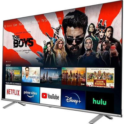 تلفزيون توشيبا الذكي 43 بوصة بدقة UHD مع Netflix وYoutube وPrime Video مدمج بتقنية البلوتوث والواي فاي باللون الأسود - الموديل - 43C350 - ضمان لمدة عام