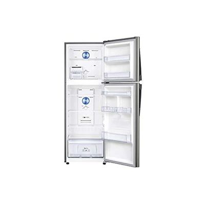 Samsung 420 Liters Top Mount Refrigerator with Twin Cooling, Digital Inverter Technology, Platinum Inox - Model - RT42K5110SP - 1 Year Warranty