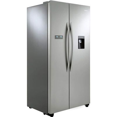 Hisense 741 Liters 2 Doors Side by Side Refrigerator Stainless Steel Model RS741N4WSU | 1 Year Full 5 Year Compressor Warranty.