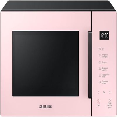 Samsung Microwave Oven, 23L, Quick Defrost, Glass Touch, Durable Ceramic Enamel Interior, Clean Pink, MS23T5018AP/SG, 1 Year Manufacturer Warranty