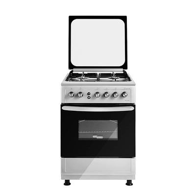 Super General Freestanding Gas-Cooker 4-Burner Full-Safety, Stainless-Steel Cooker, Gas Oven with Rotisserie, Automatic Ignition, Silver, 60 x 60 x 85 cm, SGC-6470-MSFS, 1 Year Warranty