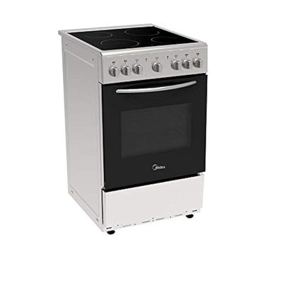 GlemGas Electric Cooker with 4 Ceramic Heat Zones 60 x 60 cm Inox Silver Model: VT66100I - 1 Year Full Warranty