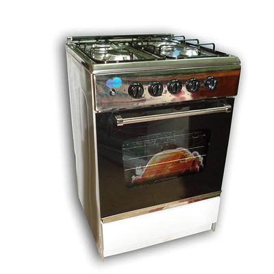 Techno Gas 55x55 Cm 4 Burner Gas Cooker, Silver C5555s3v-dp-394