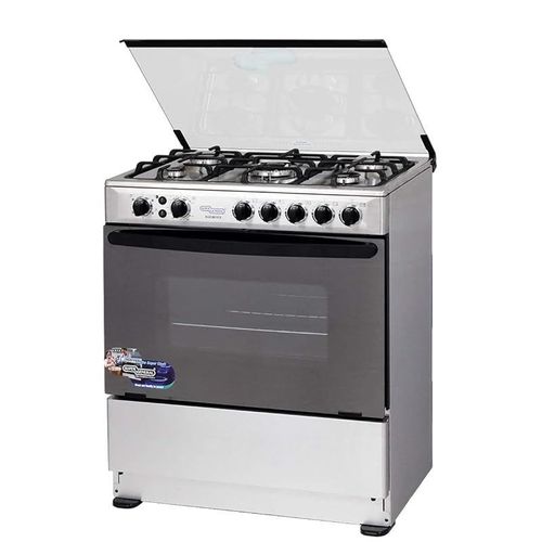 Super General SGC 801 FS SS Oven with 5 Gas Cooker, Silver