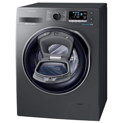 Samsung 9 Kg 1400 RPM Front Load Washing machine with Add Wash, Inox - WW90K6410QX/GU, 1 Year Warranty