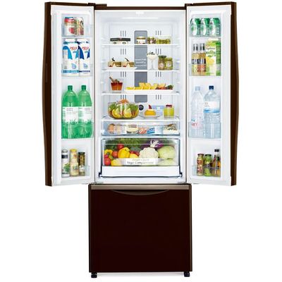 Hitachi 550L French Door Bottom Freezer Refrigerator Glass Black Model RWB550PUK2GBK | 1 Year Full 5 Years Compressor Warranty