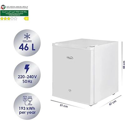 Super General 60 Liters Single Door Refrigerator - White, SGR035H