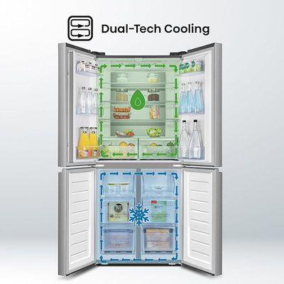 Hisense RQ561N4AC1 561 Four Door Refrigerator, No Frost Technology, Silver, 1 Year Warranty