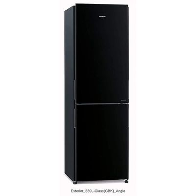 Hitachi 410 Liter French Bottom Freezer Refrigerator Glass Finish Black Model RBG410PUK6GBK | 1Year Full 5 Year Compressor Warranty.