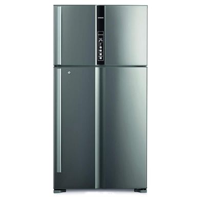 Hitachi 820L Gross Top Mount Double Door Premium Refrigerator RV820PUK1KBSL, 10 Year Warranty on Inverter Compressor-2 Door Fridge, Dual Fan Cooling-LED Control Panel-Twist Ice Tray, Brilliant Silver.