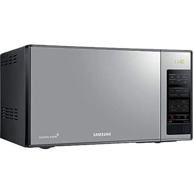 SAMSUNG 40 Liters Microwave Grill Microwave Oven Silver With Ceramic Interior Mirror Design Model- MG402MADXBB | 1 Year Warranty