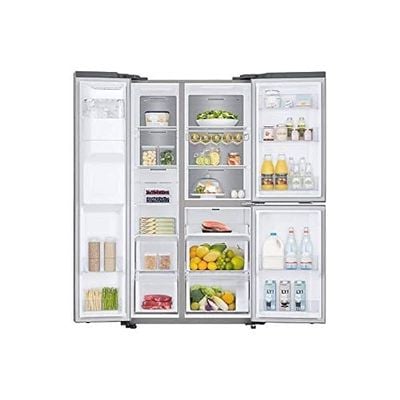 Samsung 650 Liters Side By Side Refrigerator with Ice Maker Silver Model-  RS65R5691SL | 1 Year Full & 20 Year  Digital Inverter Compressor Warranty 