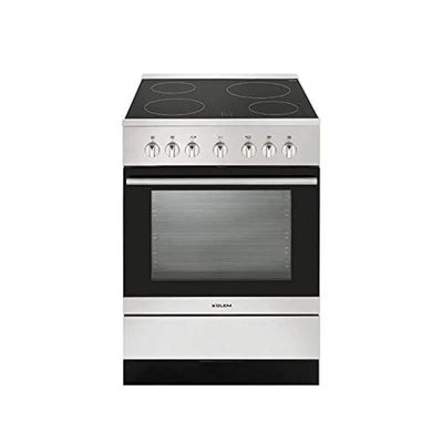 Glemgas 4 Zone Ceramic Cooker 60 x 60 cm Inox Silver Model -  VT66100I - 1 Year Warranty.