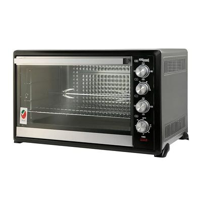 Super General 100 Liter Stainless Steel Electric Oven, Rotisserie-Grill, Convection-Oven, Thermostat, Timer, SGEO-100-TRC, Black/Silver, 76 x 50 x 47 cm, 1 Year Warranty