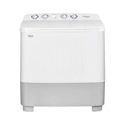 Super General 10 kg Twin-tub Semi-Automatic Washing Machine, White, efficient Top-Load Washer with Low noise gear box, Spin-Dry, SGW-1056-N, 84 x 49 x 92 cm, 1 Year Warranty