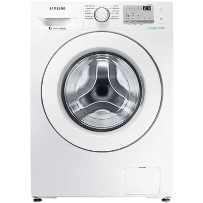 Samsung 8 Kg 1200 RPM Diamond Drum Front Load Washing machine with Eco Bubble White Model- WW80J4213KW | 1 Year Warranty