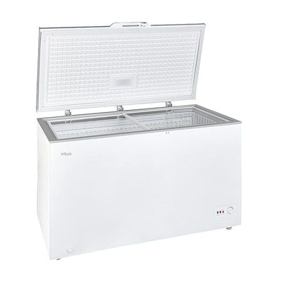 Super General 440 Liter Gross Volume Chest Freezer White Rectangular Deep Freezer with Sliding Glass door Lock & Key Wheels Model- SGF-444-H | ‎1 Year full Warranty