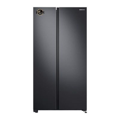 Samsung 680 Liters, Side By Side Refrigerator Gentle Black Matt Model- RS62R5001B4/AE | 1 Year full & 20 Year Warranty on Digital Inverter Compressor