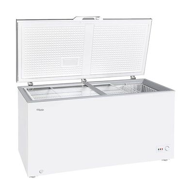 Super General Chest-Freezer 640 Liter Gross Volume, SGF-644-H, White, Rectangular Deep-Freezer, Sliding GlassDdoor, Lock &amp; Key, Wheels, 166 x 67 x 84 cm, 1 Year Warranty