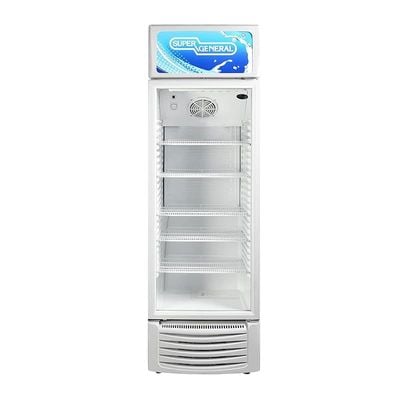 Super General 450 Liter Gross Single Door Chiller Upright Beverage Showcase Energy saving low noise White Model- SGS-195-GE | 1 Year Warranty