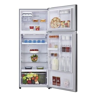 Toshiba 409 Liters Top Mount Refrigerator, Inverter Compressor, Hybrid Bio Deodorizer, Dual Cooling Zone, GR-A565UBZ-X(DS) Dark Silver - 1 Year Manufacturer Warranty