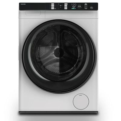 Toshiba 10 KG 1400 RPM Front Load Washing Machine, 8 Programs, Real Inverter, with Great Waves Technology, TW-BH110W4A, White  1 Year Manufacturer Warranty