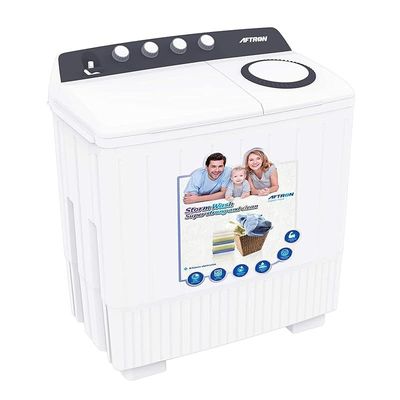 Aftron 14 Kg Top Load Twin Tub Washing Machine White/Grey Model AFW14600X | 1 Year Full Warranty