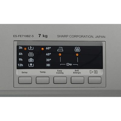 Sharp 7 KG Front Load Washing Machine, Model - ES-FE710CZ-S 1 Year Full Warranty.
